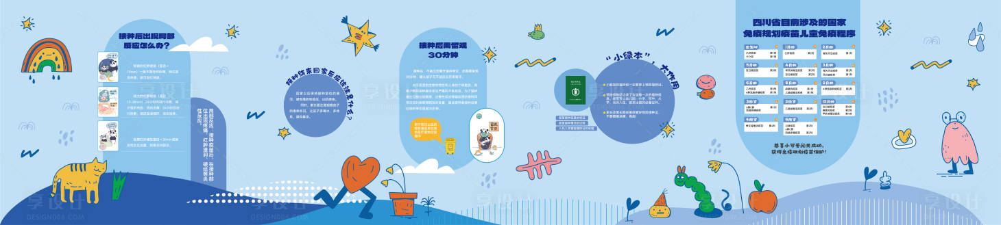 源文件下载【享设计】搜索编号：17390033175507610【儿童医院接种疫苗文化墙】