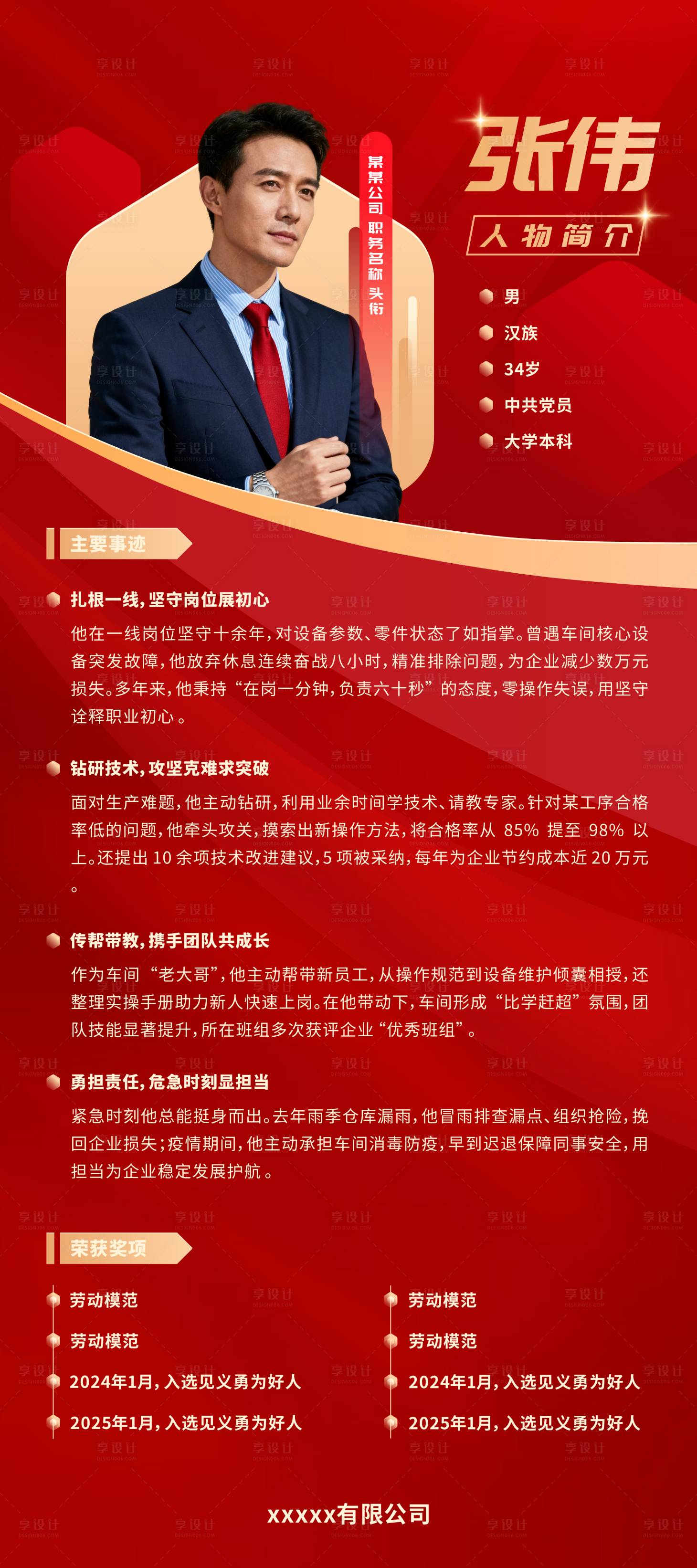 源文件下载【享设计】搜索编号：34320033138265446【人物介绍易拉宝】