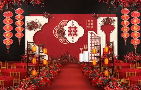 源文件下载【享设计】搜索编号：52990032883258016【中式婚礼美陈】