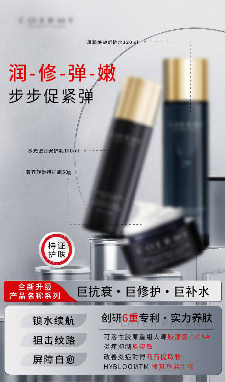 源文件下載【享設計】搜索編號：45140032933082213【電商護膚組合海報】