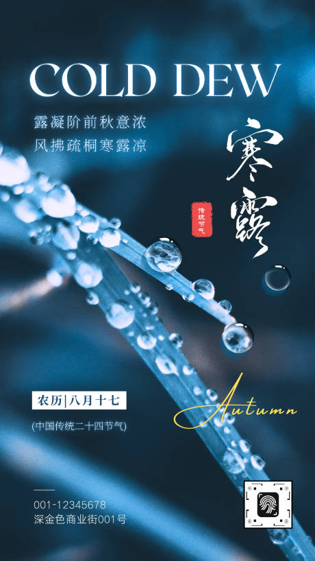 源文件下载【享设计】搜索编号：34470033286588091【寒露节气海报】