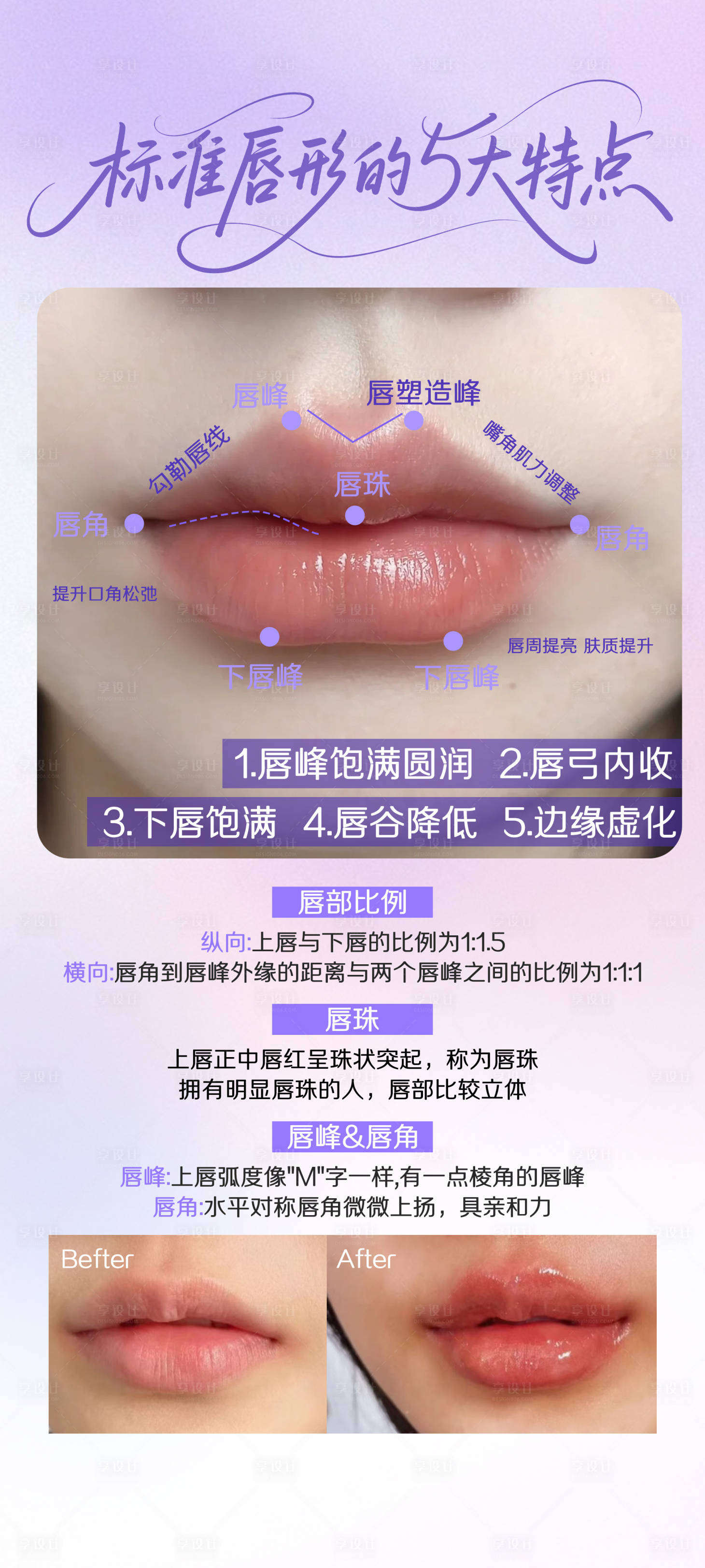源文件下载【享设计】搜索编号：64810032897944224【标准唇形的5大特点】