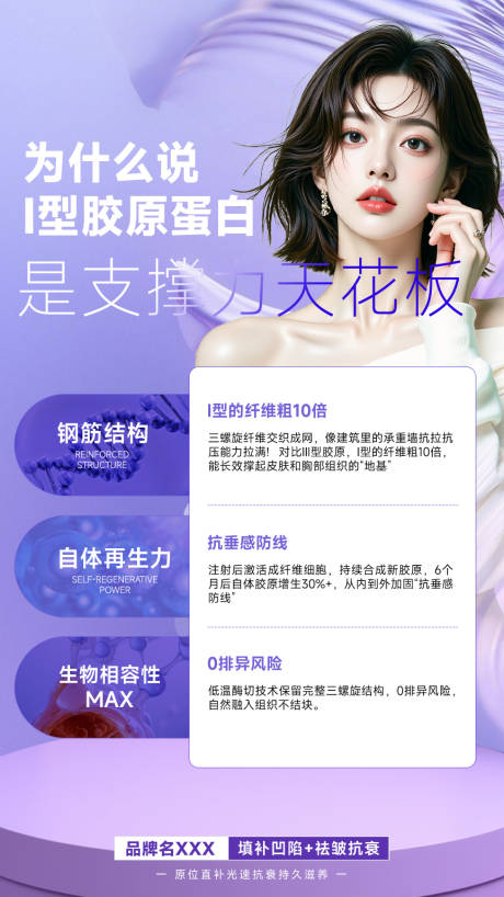 源文件下載【享設計】搜索編號：47960032908212356【膠原蛋白醫美填充針劑成分優勢對比海報】