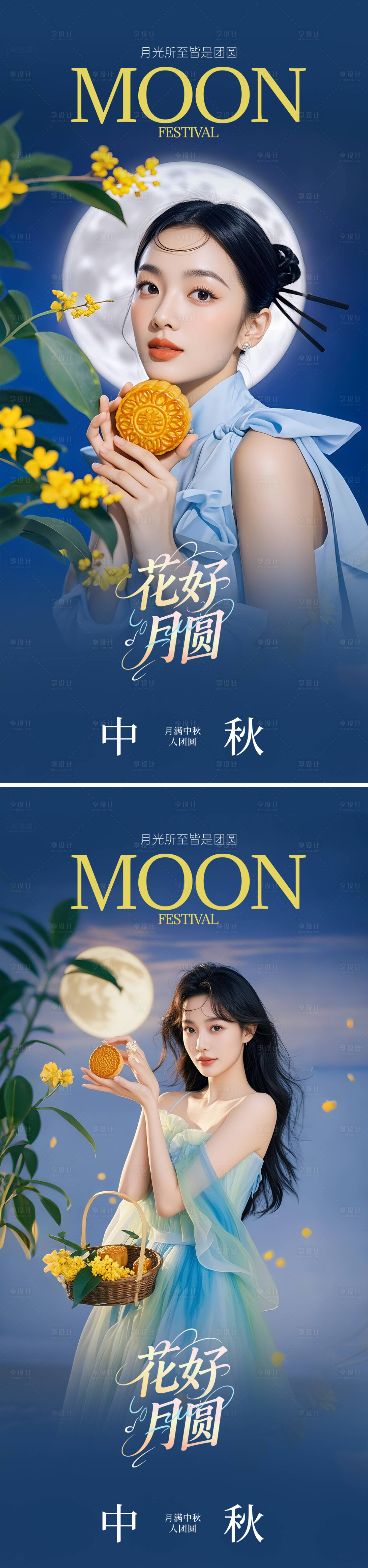 源文件下载【享设计】搜索编号：97530032914087879【中秋节系列海报】