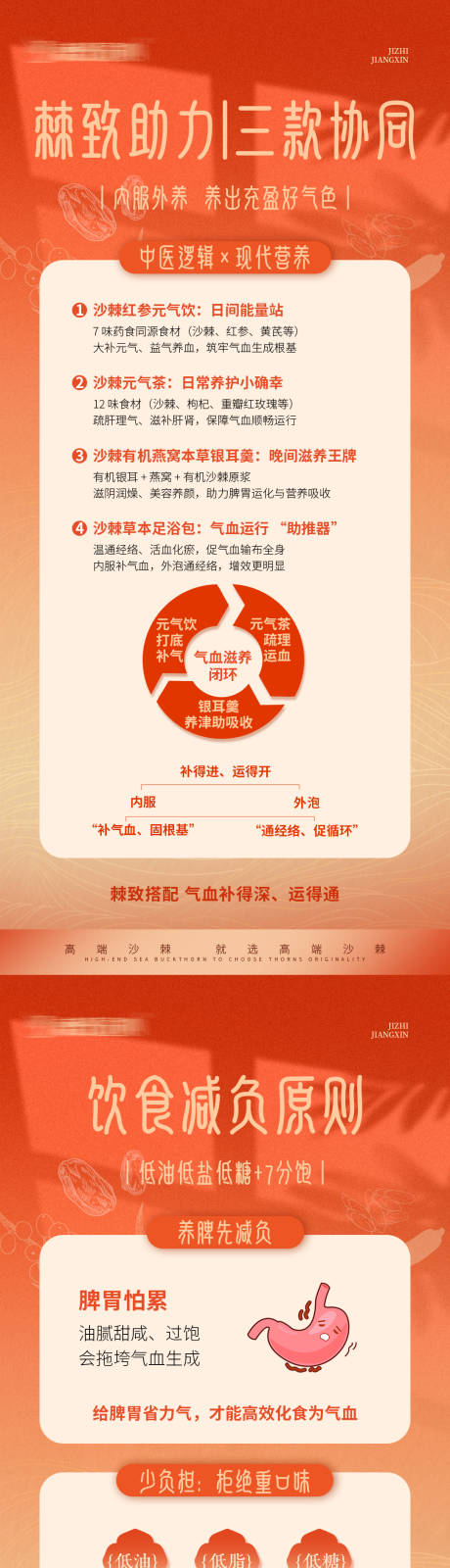 源文件下载【享设计】搜索编号：43200033231798045【气血养生小知识海报】