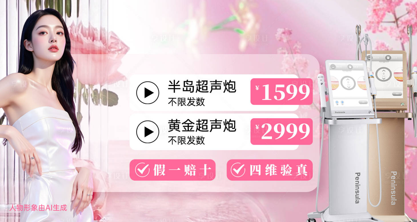 源文件下載【享設計】搜索編號：36100033006134935【醫美項目活動banner】