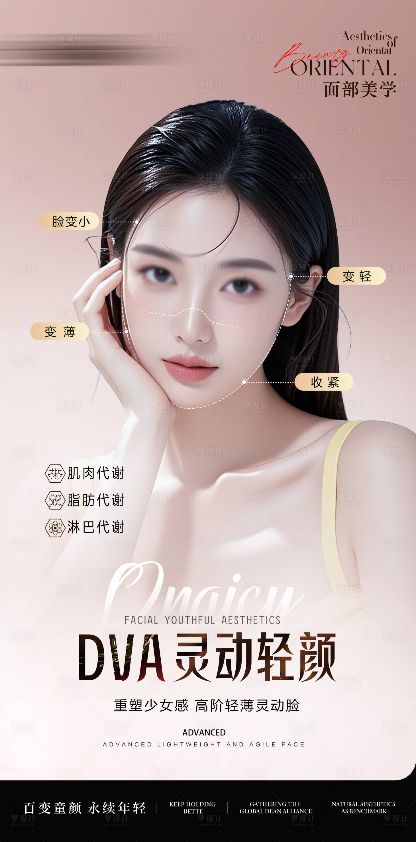 源文件下载【享设计】搜索编号：32830033175596497【医美灵动轻颜高阶脸海报】