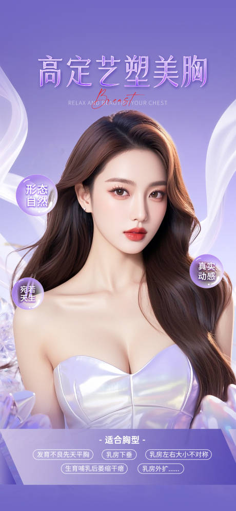 源文件下載【享設計】搜索編號：45910033005203479【醫美藝塑美胸海報】
