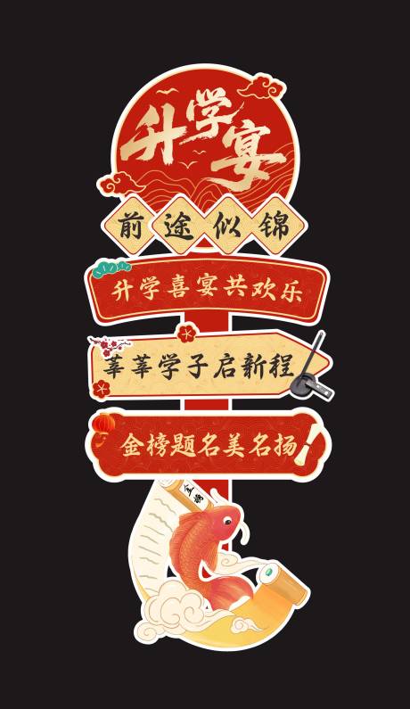 源文件下载【享设计】搜索编号：51690033241191661【升学宴氛围指引牌美陈】