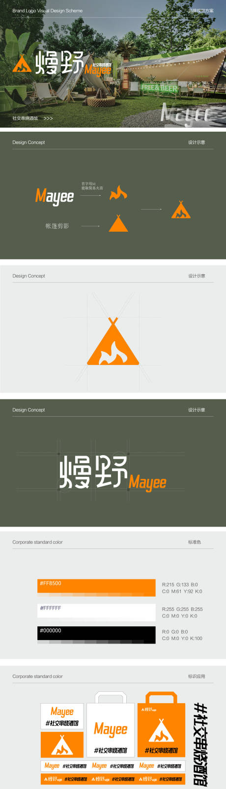 源文件下载【享设计】搜索编号：93020033009483057【露营烧烤品牌视觉系统】