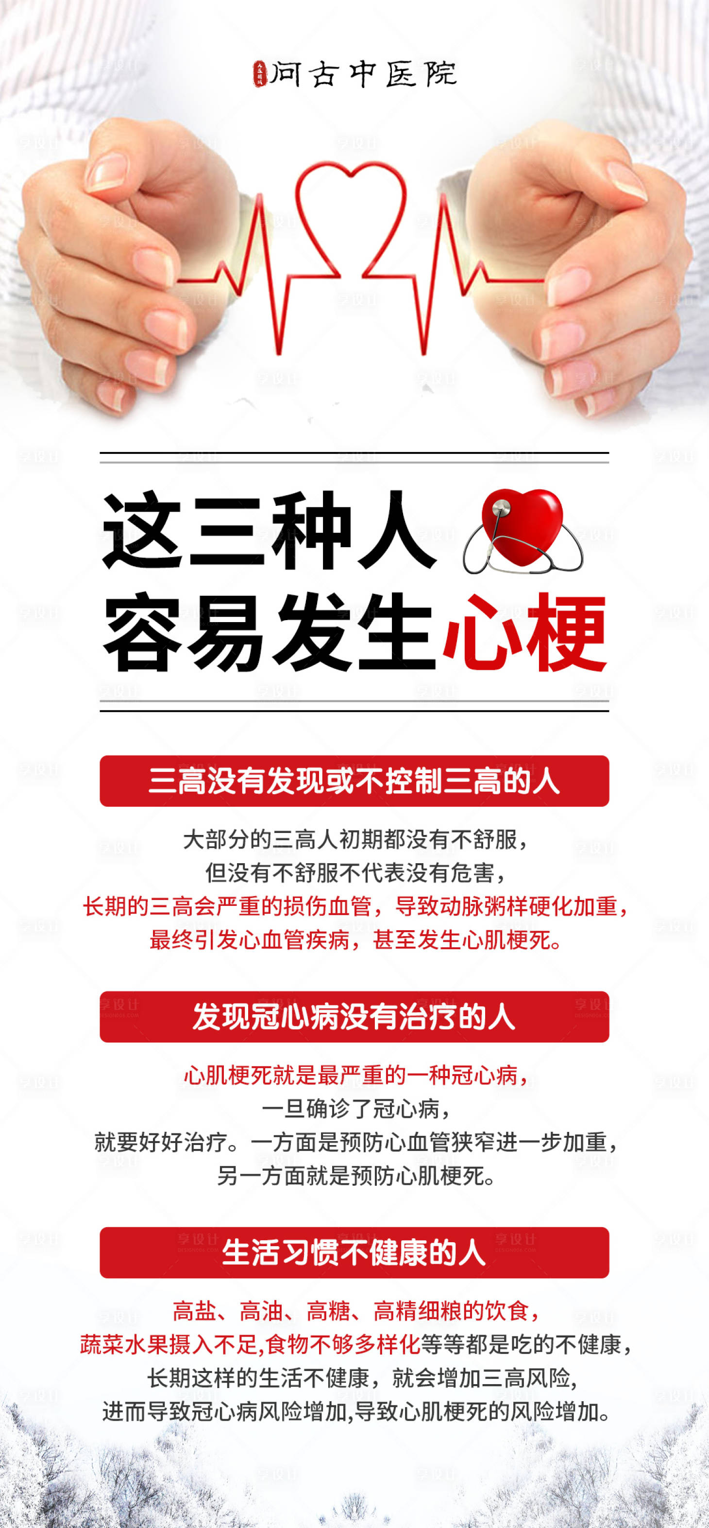 源文件下载【享设计】搜索编号：78270032931586793【心梗科普海报】
