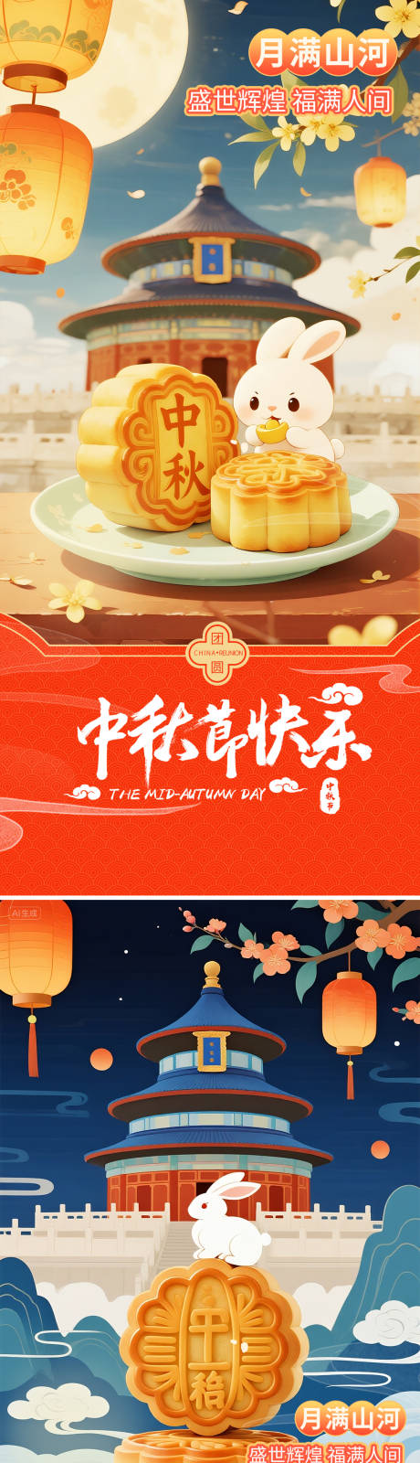 源文件下载【享设计】搜索编号：73540032880669729【国庆中秋双节海报】