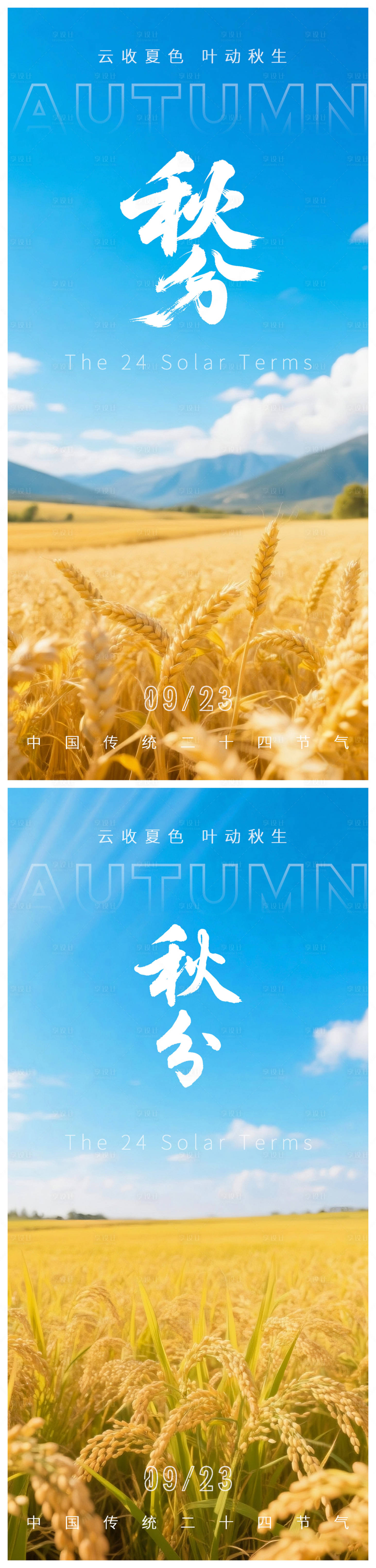 源文件下载【享设计】搜索编号：49270033215301263【秋分海报】