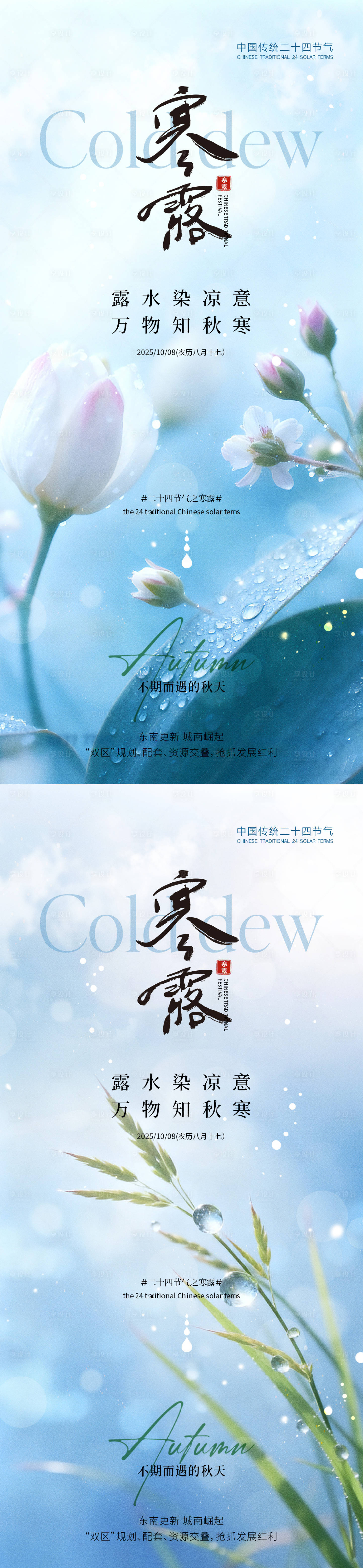 源文件下载【享设计】搜索编号：23500033290781102【寒露实景意境节气海报】