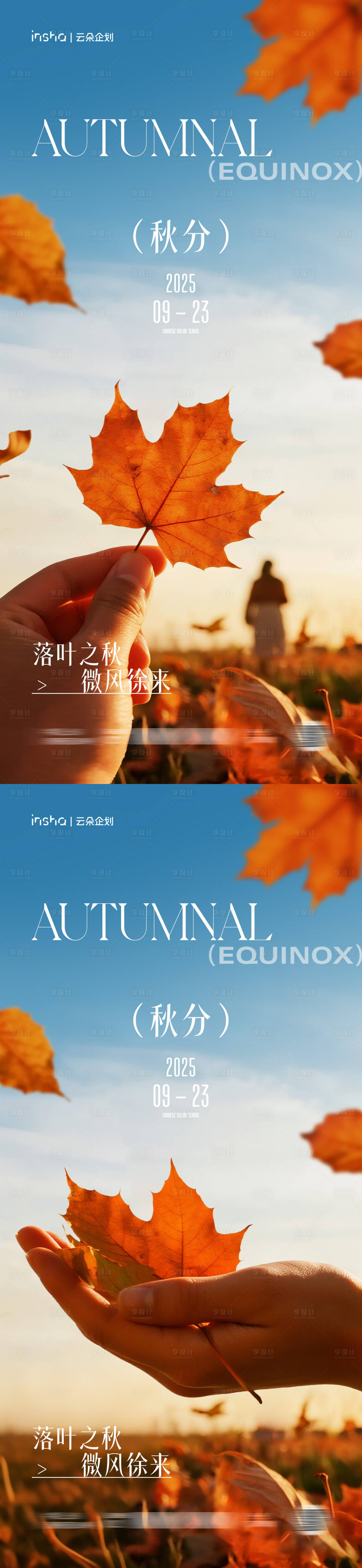 源文件下载【享设计】搜索编号：24110033006719006【秋分节气写实创意海报】