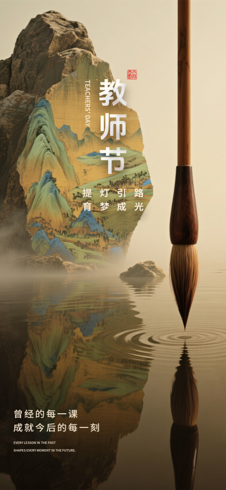 源文件下载【享设计】搜索编号：44280032897597772【教师节海报 】