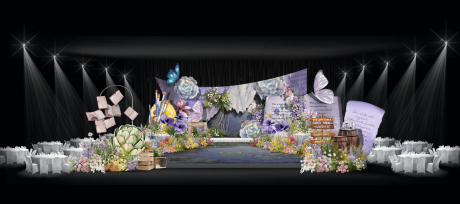 源文件下载【享设计】搜索编号：98240033135432832【紫色油画莫奈美陈】