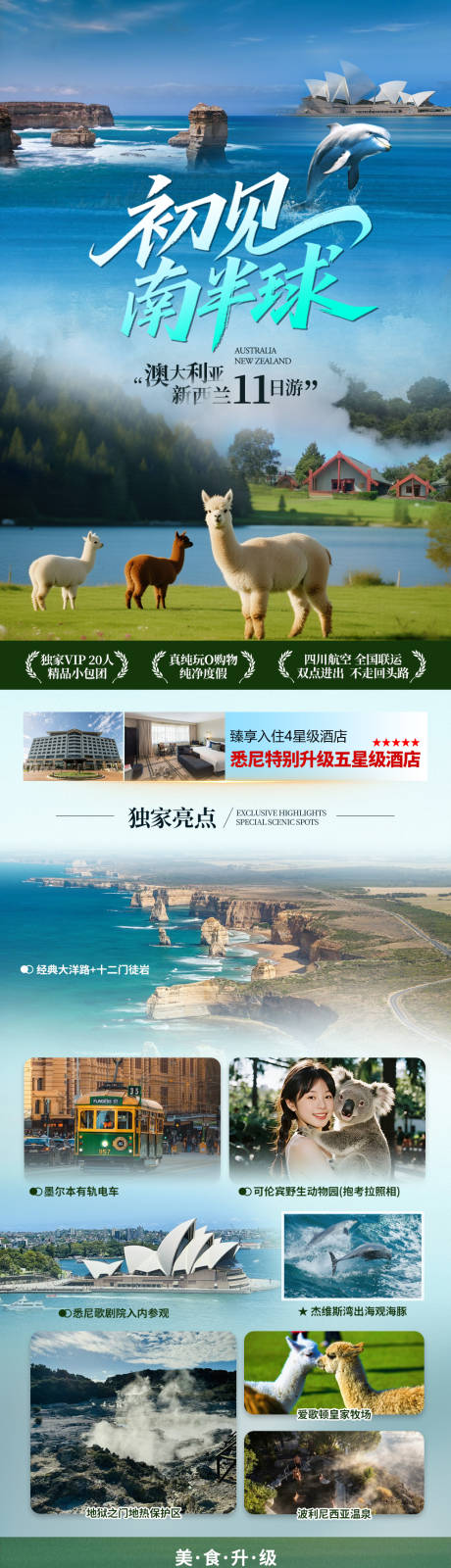 源文件下载【享设计】搜索编号：67350032876731779【初见南半球澳新之旅长图海报】