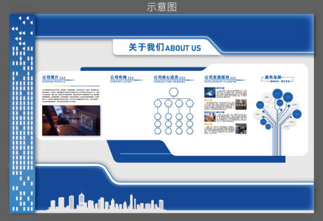 源文件下载【享设计】搜索编号：52000033103074016【企业简介文化墙】