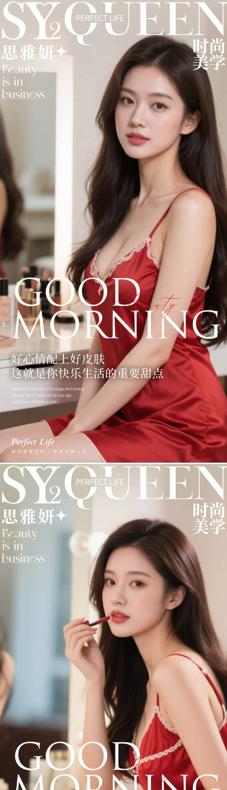 源文件下载【享设计】搜索编号：58140032916658789【医美早安图系列海报】