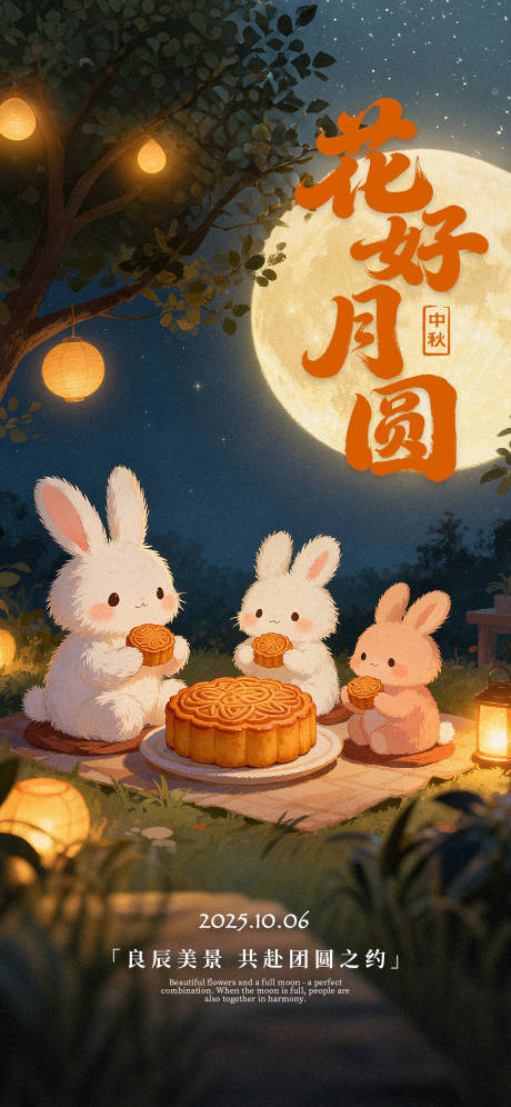 源文件下载【享设计】搜索编号：45090033319851294【中秋节插画海报】