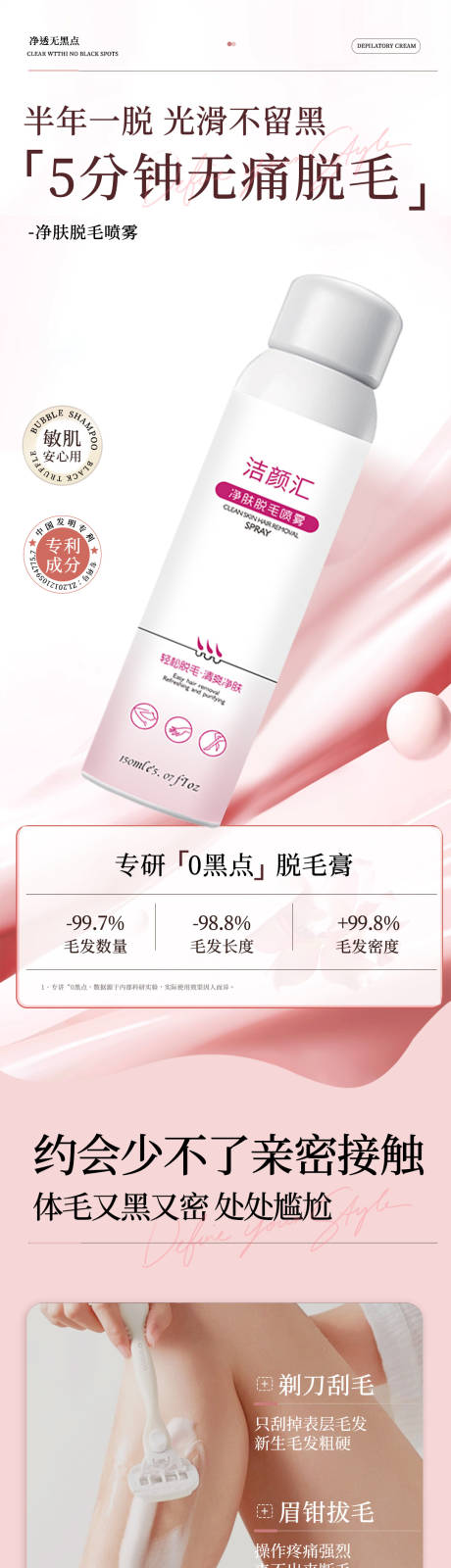 源文件下載【享設計】搜索編號：42530033009994582【脫毛噴霧詳情頁】
