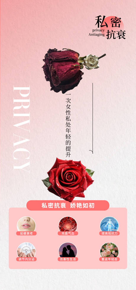 源文件下载【享设计】搜索编号：91330033087055384【私密抗衰好处宣传海报】