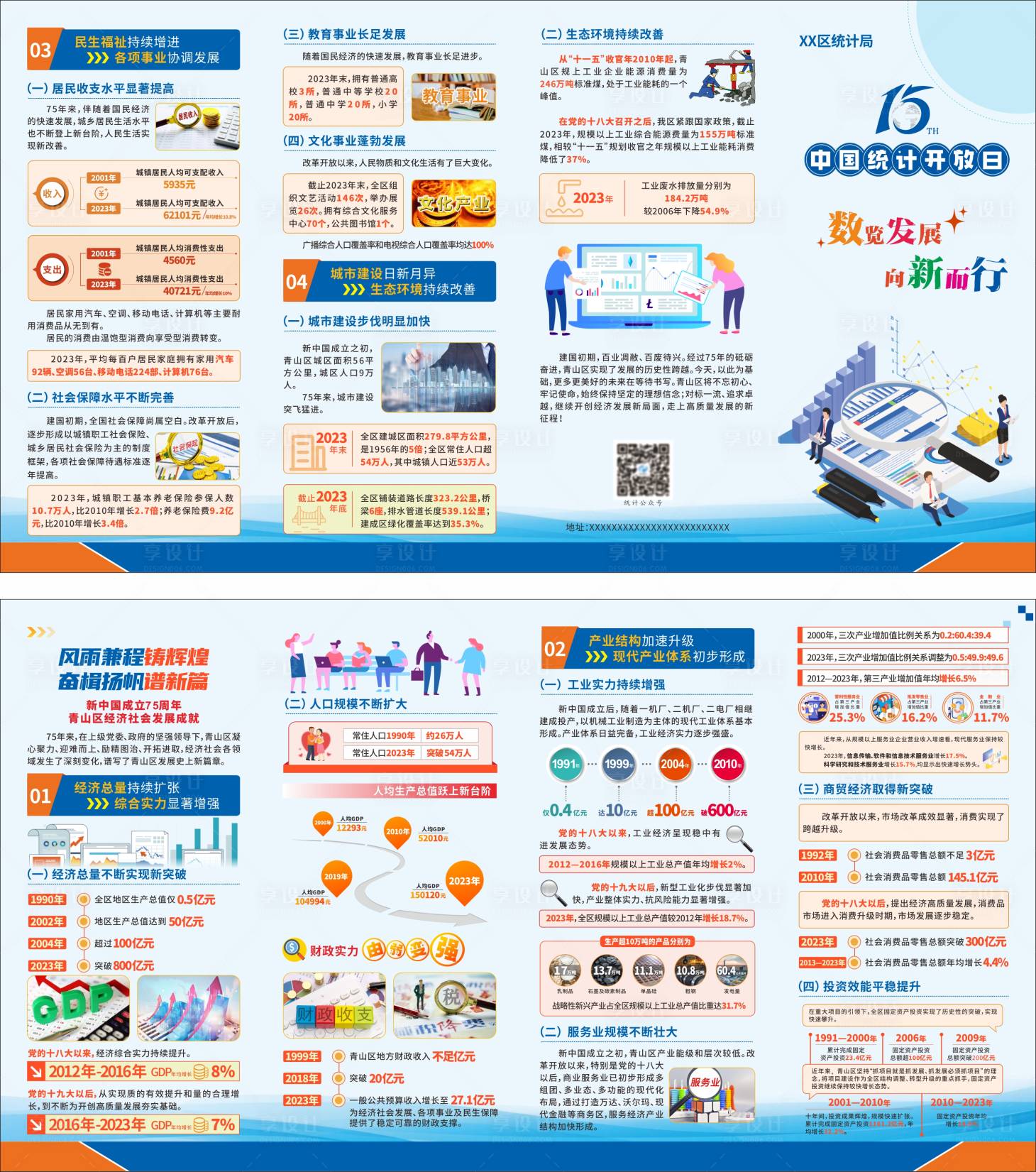 源文件下载【享设计】搜索编号：69240033119088343【统计四折页】