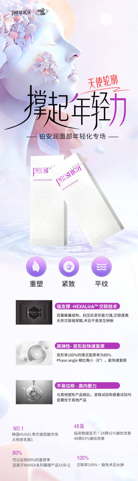源文件下載【享設計】搜索編號：91530033077476932【鉑安潤玻尿酸科普海報設計】