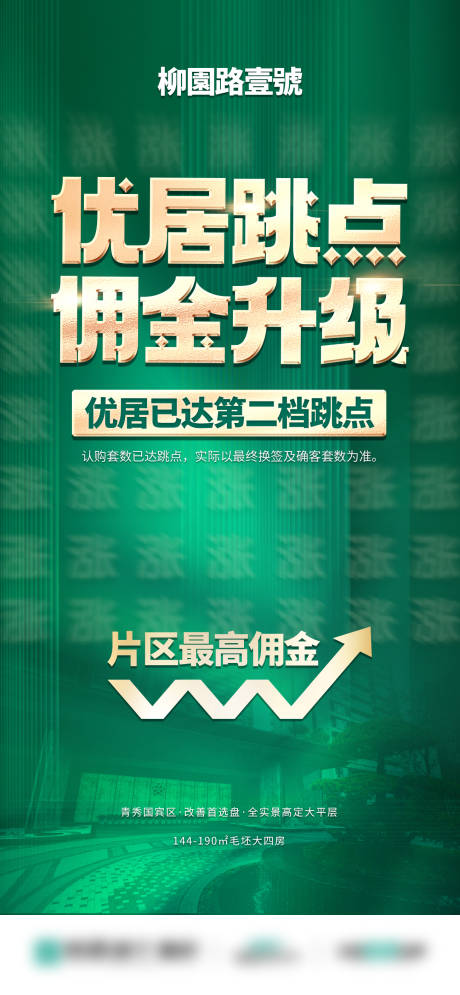 源文件下載【享設計】搜索編號：27810033179905218【渠道地產大字報跳點高傭綠金海報】