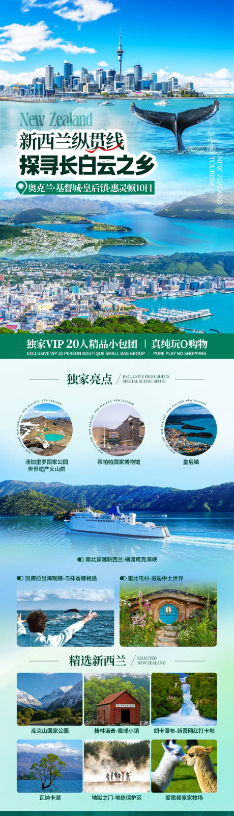 源文件下载【享设计】搜索编号：91200032876807303【新西兰纵贯线旅游长图海报】