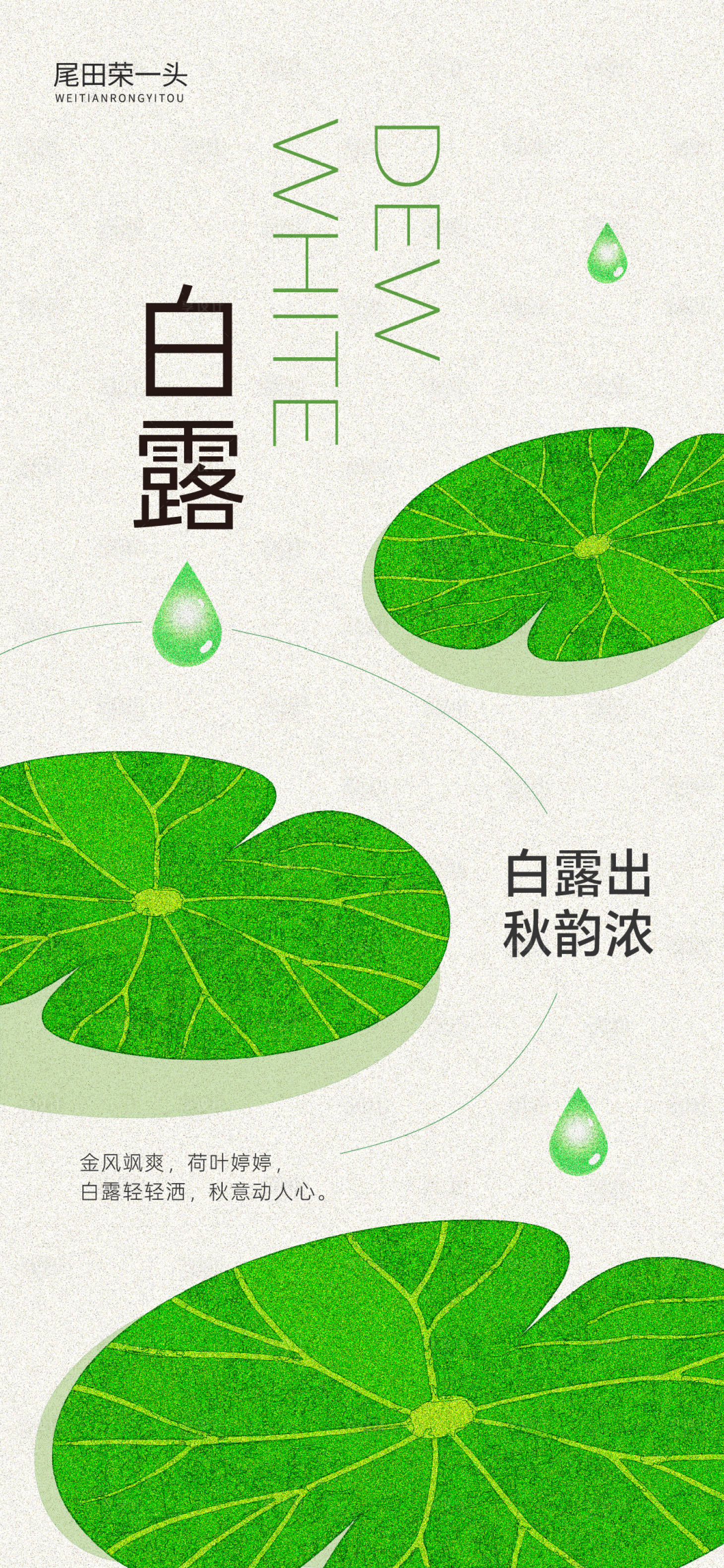 源文件下载【享设计】搜索编号：85190032845112310【白露节气海报】