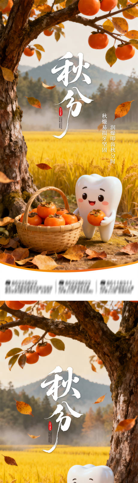 源文件下載【享設計】搜索編號：94200033191489253【秋分節氣口腔海報】