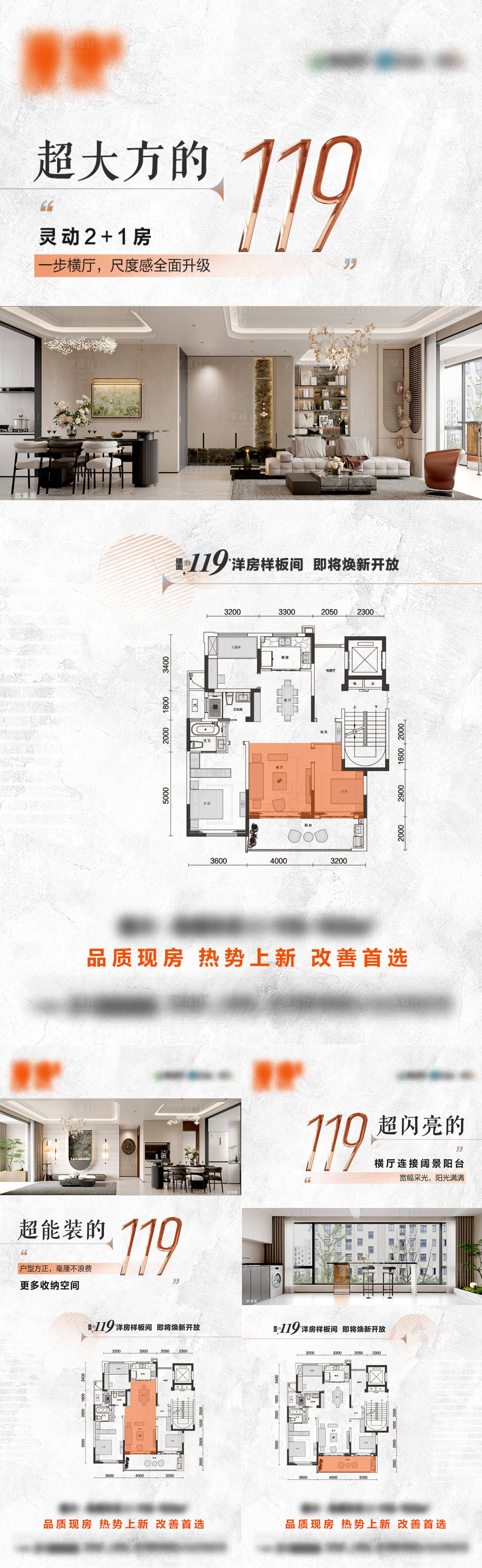 源文件下载【享设计】搜索编号：72420033324743532【地产户型价值点系列海报】