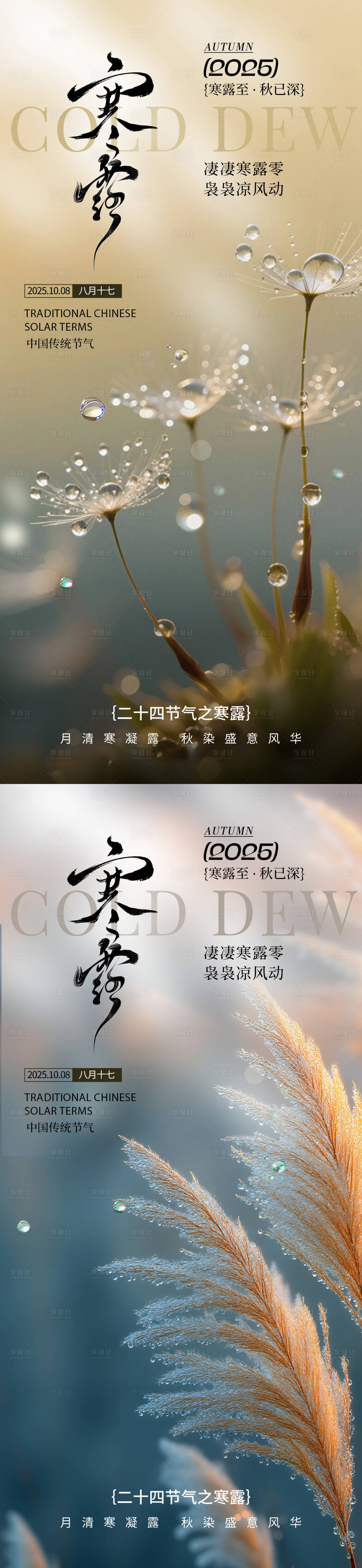 源文件下载【享设计】搜索编号：58540033219053550【寒露氛围海报】