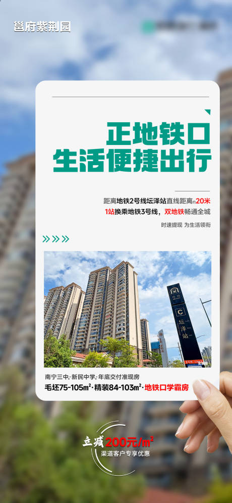源文件下載【享設(shè)計】搜索編號：49720033181038218【地產(chǎn)地鐵口實景現(xiàn)房價值點宣傳海報】