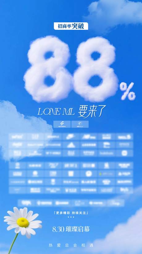 源文件下載【享設計】搜索編號：98930033041198188【商業開業招商率海報】