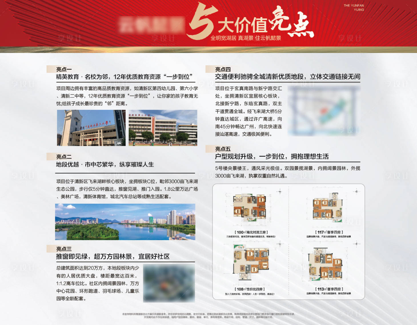 源文件下载【享设计】搜索编号：86570033238392751【一线江景房购房5大价值亮点展板】