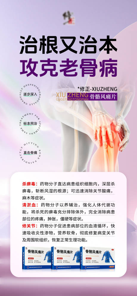 源文件下载【享设计】搜索编号：52620032506035255【骨病产品海报】