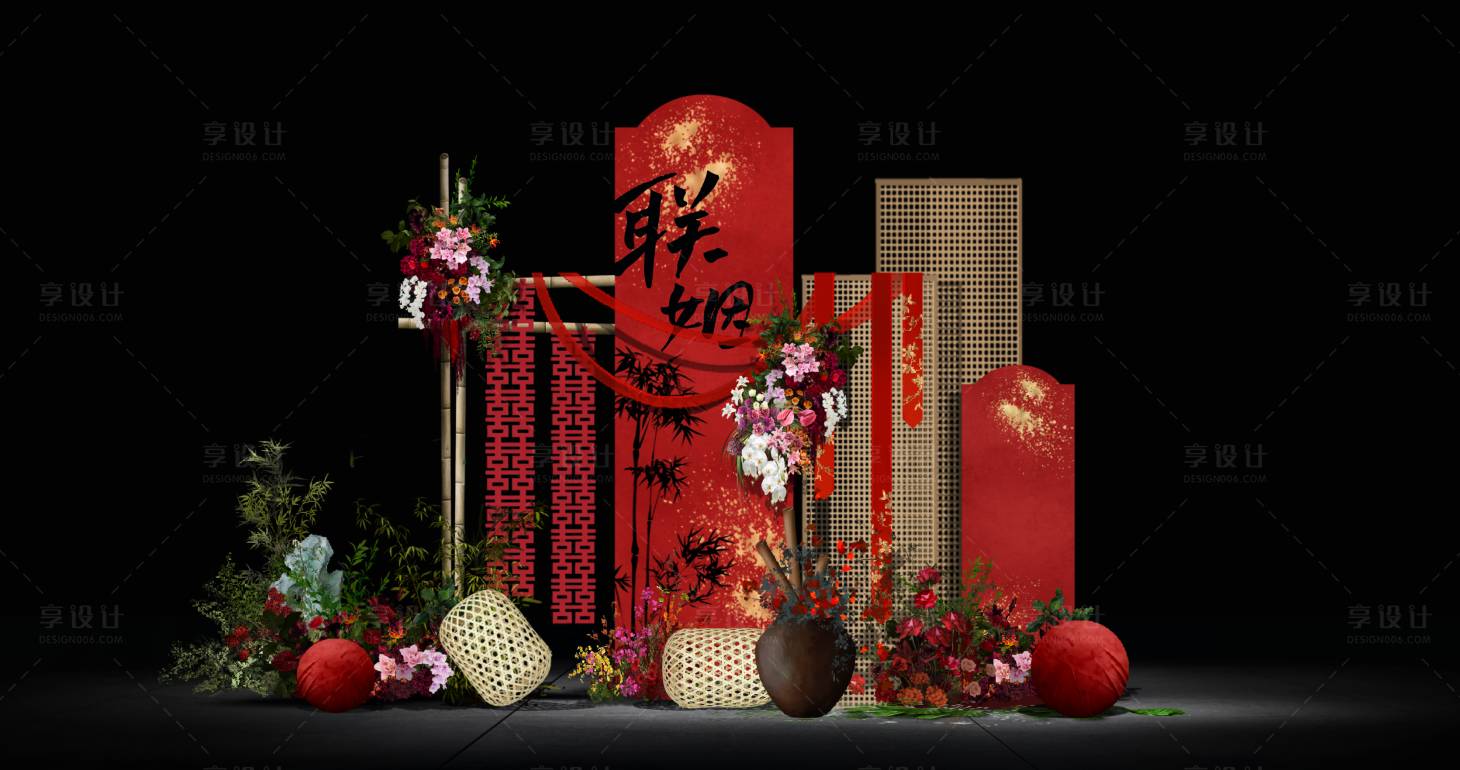源文件下載【享設(shè)計(jì)】搜索編號：86290033135424847【中式婚禮效果圖美陳】