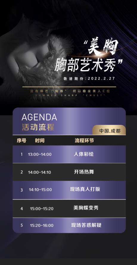 源文件下载【享设计】搜索编号：64220032986004263【医美胸宣传流程图】