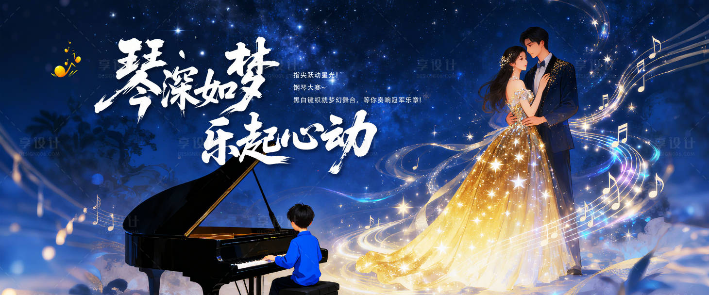 源文件下载【享设计】搜索编号：36080033272415588【乐动音符音乐舞蹈主KV】