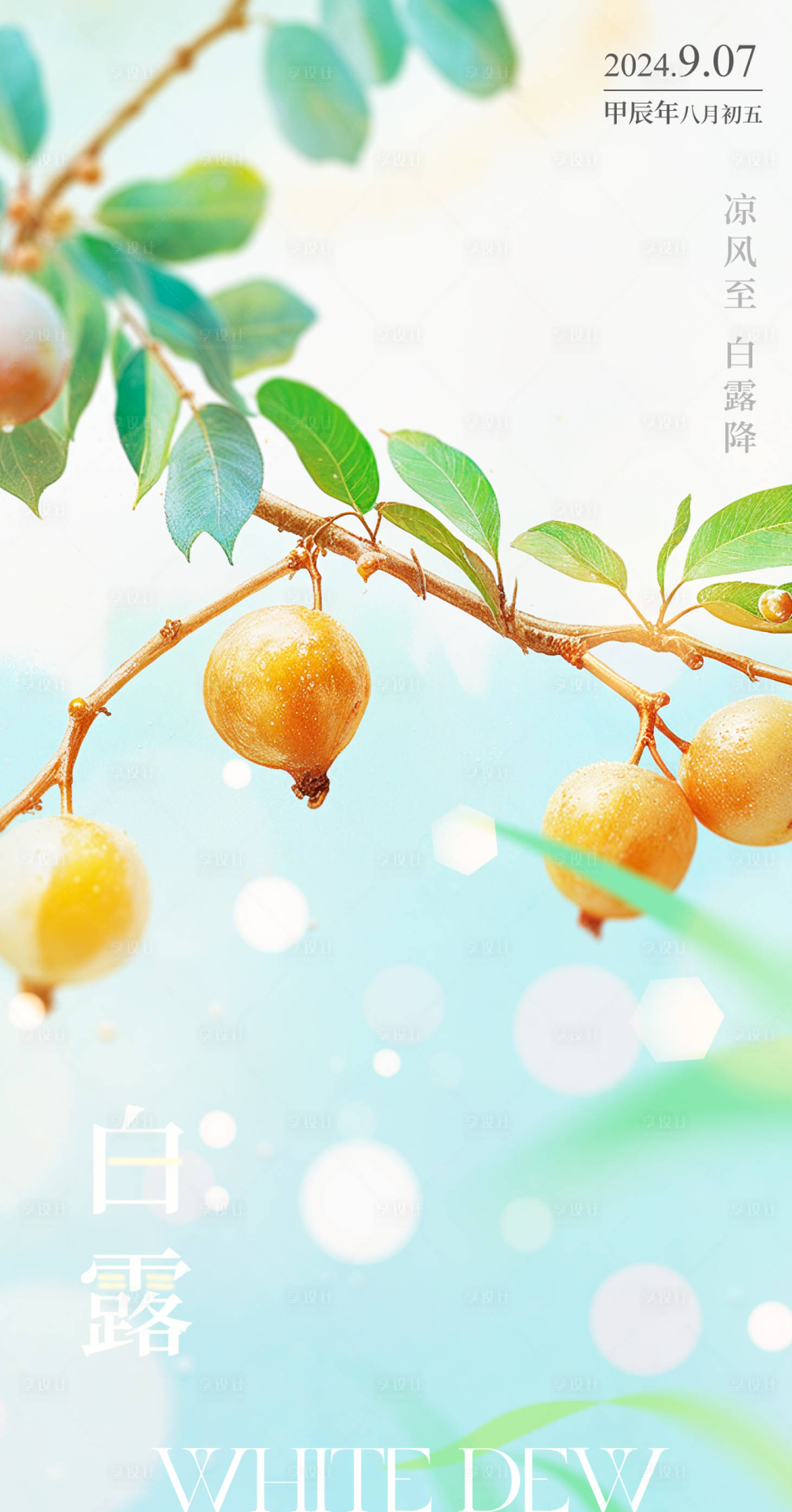 源文件下載【享設計】搜索編號：41260032850995618【白露節氣海報】