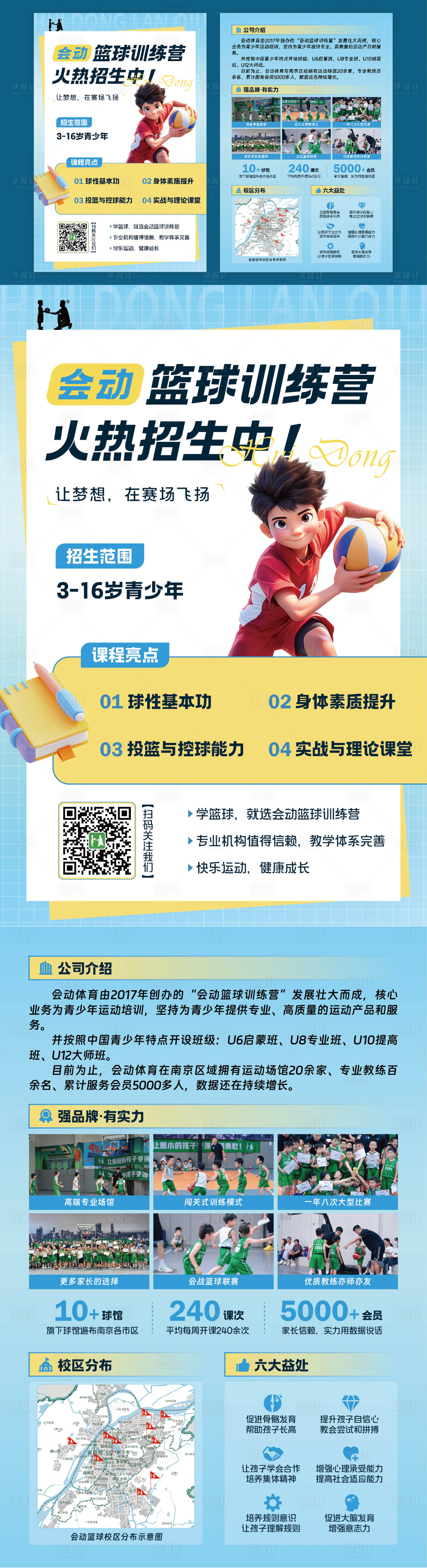 源文件下载【享设计】搜索编号：43110032883384821【篮球招生DM宣传单页海报】