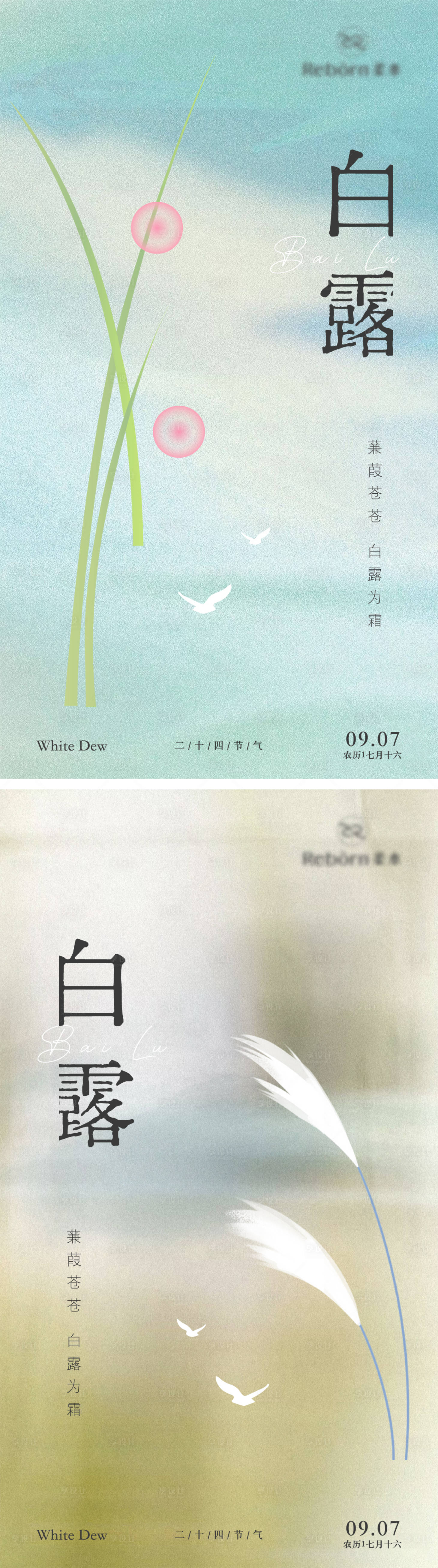 源文件下載【享設計】搜索編號：81930032840933145【白露節氣系列海報】