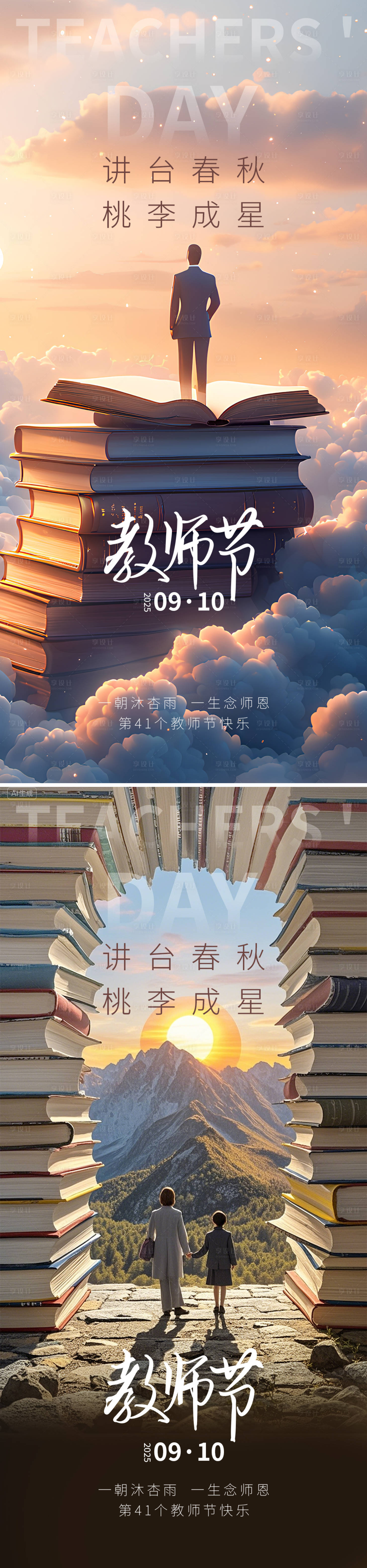 源文件下载【享设计】搜索编号：18690032852364145【教师节系列海报】
