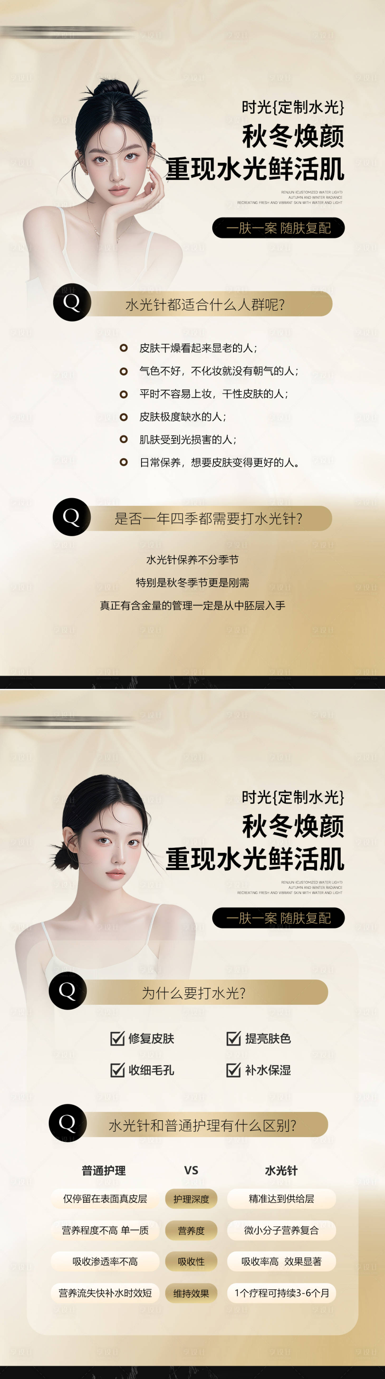 源文件下載【享設計】搜索編號：46510033164505853【醫美水光科普知識海報】