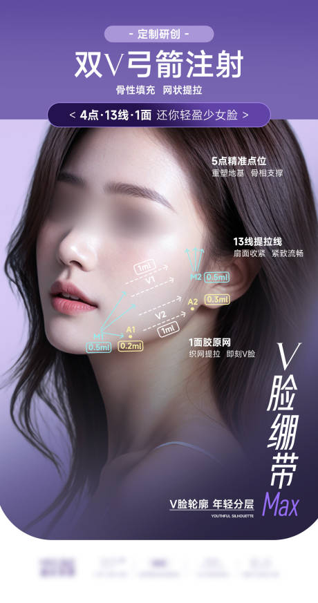 源文件下载【享设计】搜索编号：99850032979043901【轮廓点位高级美容海报】