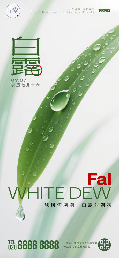源文件下载【享设计】搜索编号：23300032863057936【白露海报】
