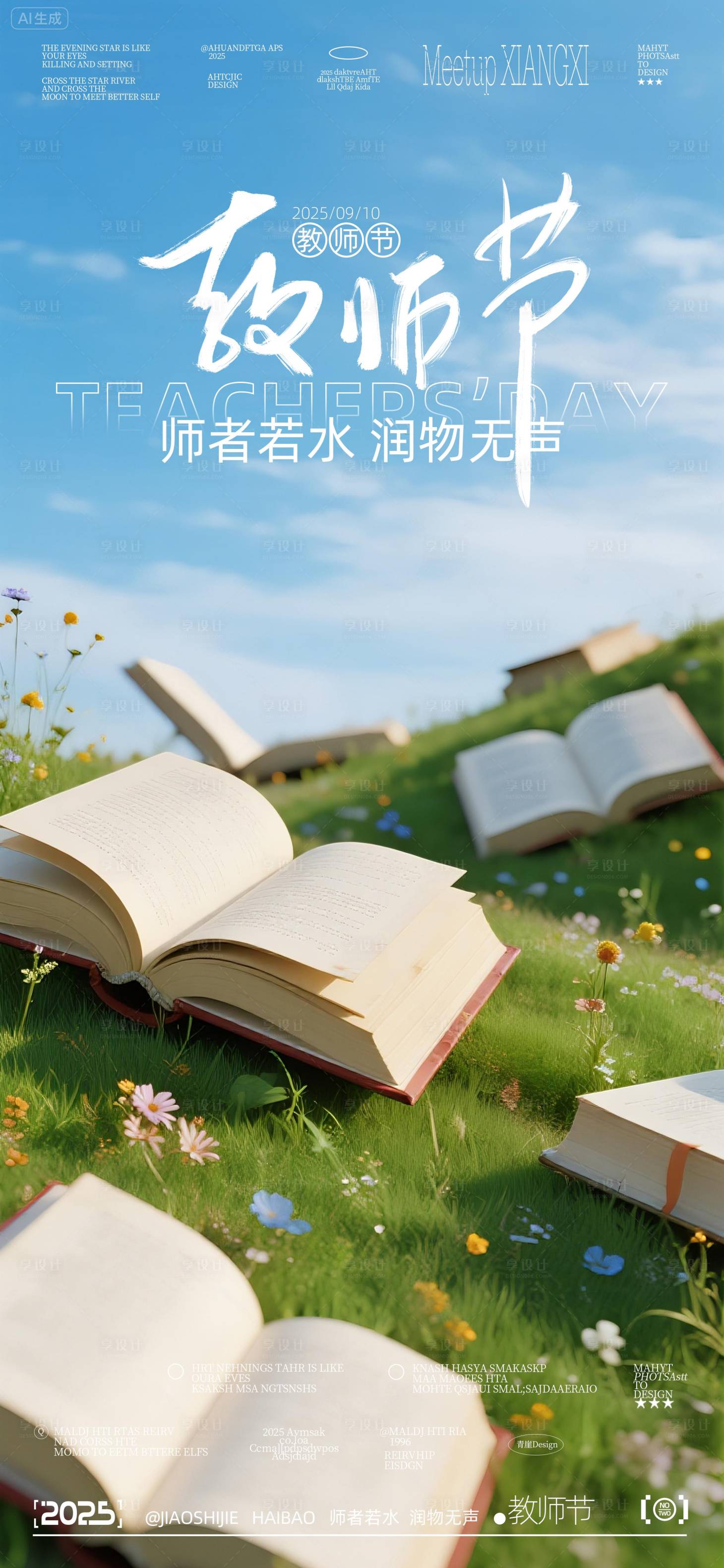 源文件下载【享设计】搜索编号：83890032976073095【教师节海报】